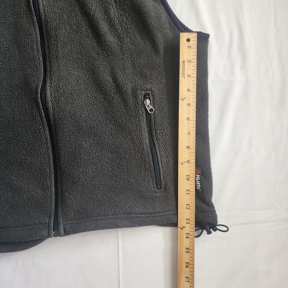 Timberland Size XL Polartec Fleece Vest Full Zip w/ Pockets Dark Forest Green - Picture 12 of 12